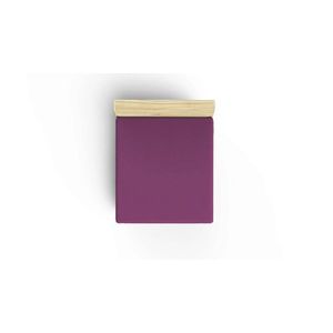 Cearceaf cu elastic pentru o persoana (FR), Plum, Patik, Bumbac imagine