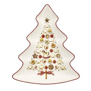 Platou pentru servire, Villeroy & Boch, Winter Bakery Delight Tree, 26.5 cm, portelan premium imagine