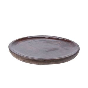 Platou decorativ din lemn de mango Natural Glaze maro 25 cm imagine