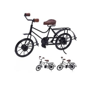 Macheta bicicleta Vintage Times din metal negru 36x11x20 cm - modele diverse imagine