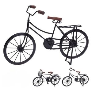 Macheta bicicleta Vintage Times din metal negru 47x12x27 cm - modele diverse imagine