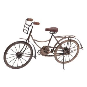 Macheta bicicleta Vintage Times din metal auriu 47x12x27 cm imagine