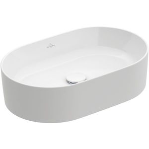 Lavoar tip bol Villeroy & Boch Collaro 56x36cm oval fara orificiu baterie fara preaplin alb imagine