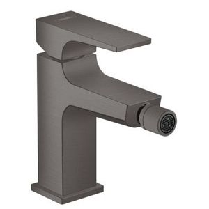 Baterie bideu Hansgrohe Metropol cu ventil push-open negru periat imagine