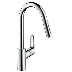 Baterie bucatarie Hansgrohe M4116-H240 ComfortZone 240 dus extractibil cu doua tipuri de jet crom imagine