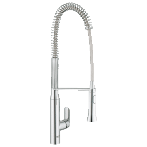 Baterie bucatarie Grohe K7 cu pipa flexibila Profi Spray crom imagine