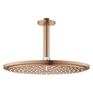 Palarie de dus Grohe RainShower Cosmopolitan 310 si brat de dus 142mm de tavan brushed warm sunset imagine