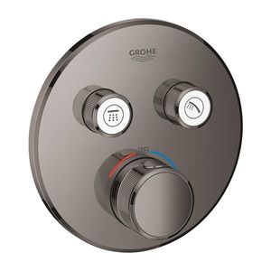 Baterie cada - dus termostatata Grohe Grohtherm SmartControl Round montaj incastrat necesita corp ingropat hard graphite imagine