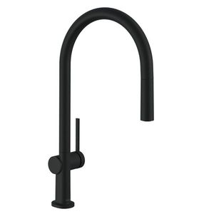 Baterie bucatarie Hansgrohe Talis M54 210 negru mat dus extractibil si sBox imagine