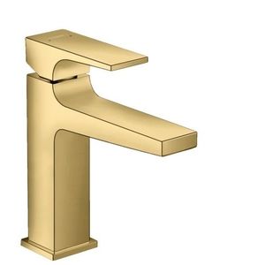 Baterie lavoar Hansgrohe Metropol 110 ventil push-open gold optic lustruit imagine