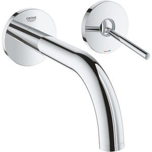 Baterie lavoar Grohe Atrio din 2 elemente pipa 185mm de perete necesita corp ingropat crom imagine