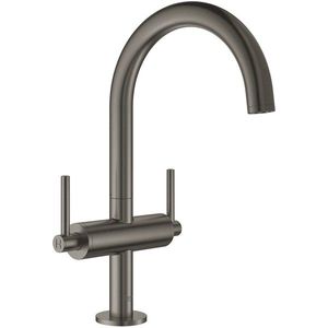 Baterie lavoar Grohe Atrio L cu dubla comanda brushed hard graphite imagine