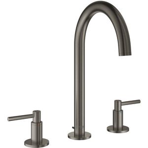 Baterie lavoar Grohe Atrio M din 3 elemente ventil pop-up brushed hard graphite imagine