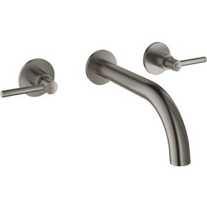 Baterie lavoar Grohe Atrio S din 3 elemente 180mm de perete necesita corp ingropat brushed hard graphite imagine