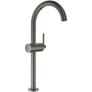 Baterie lavoar Grohe Atrio XL pentru lavoare tip bol ventil click-clack brushed hard graphite imagine