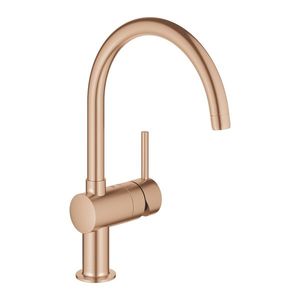 Baterie bucatarie Grohe Minta cu pipa C brushed warm sunset imagine