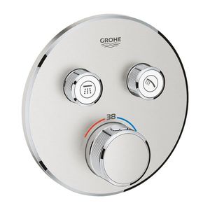 Baterie cada - dus termostatata Grohe Grohtherm SmartControl Round montaj incastrat necesita corp ingropat supersteel imagine