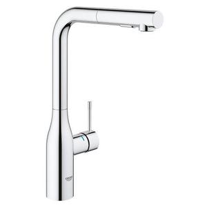 Baterie bucatarie Grohe Essence cu dus extractibil dual spray pipa L crom imagine