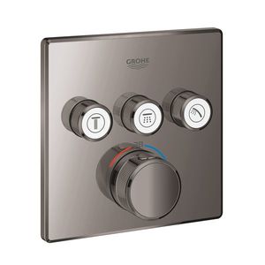 Baterie cada - dus termostatata Grohe Grohtherm SmartControl cu 3 functii montaj incastrat necesita corp ingropat hard graphite imagine