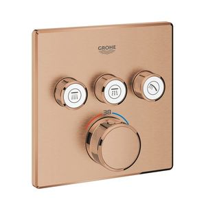 Baterie cada - dus termostatata Grohe Grohtherm SmartControl Cube cu 3 functii montaj incastrat necesita corp ingropat brushed warm sunset imagine