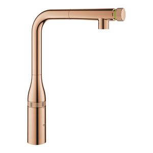 Baterie bucatarie Grohe Essence SmartControl cu dus extractibil pipa L warm sunset imagine