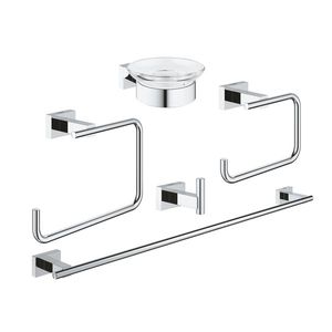 Set 5 accesorii baie Grohe Essentials Cube Master 5-in-1 crom imagine