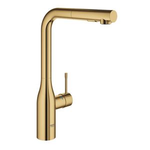 Baterie bucatarie Grohe Essence cu dus extractibil dual Spray pipa L cool sunrise imagine