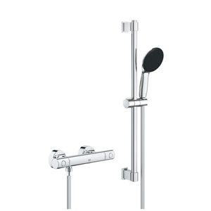 Baterie dus termostatata Grohe Precision Get cu set de dus Vitalio Start 110 cu bara 60cm crom imagine