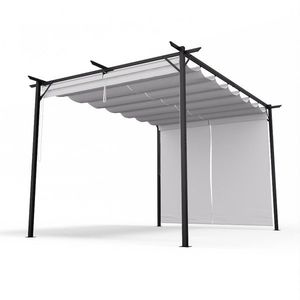 Blumfeldt Pantheon Robust, pergola, 3 x 4 m, cu jaluzele laterale, oțel acoperit cu pulbere rezistent la intemperii imagine