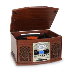 Auna Sistem audio NR-620, Retro Record Player CD MP3, maro imagine