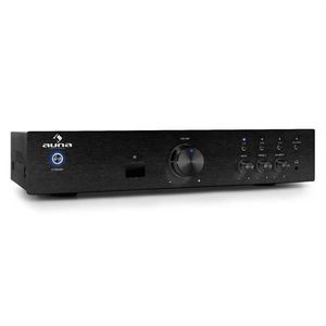 Auna AV2-CD508BT, amplificator HiFi negru, AUX, bluetooth imagine