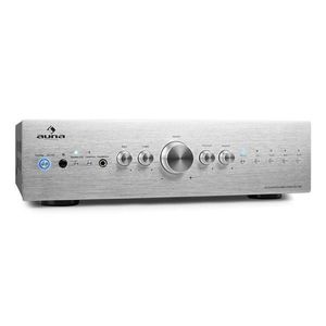 Auna CD708, 600 W, AUX phono, amplificator stereo, argintiu imagine