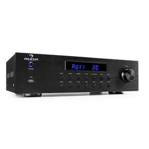 Auna AV2-CD850BT, amplificator stereo pe 4 zone, 8 x 50 W RMS, bluetooth, USB, CD, negru imagine