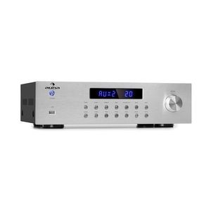 Auna AV2-CD850BT, amplificator stereo 4-zone, 8 x 50 W RMS, bluetooth, USB, argintiu imagine