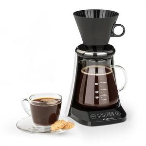 Klarstein Craft Coffee, aparat de cafea cu recipient de sticlă, atașament de filtru, 600 ml, negru/alb imagine