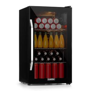 Klarstein Beersafe XXL Onyx, frigider, E, LED, 3 grătare metalice, ușă din sticlă, onyx imagine