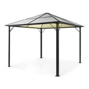 Blumfeldt Pantheon Solid Sky Ambient Solar, pavilion cu acoperiș gri, 3 × 3 m, policarbonat, aluminiu, iluminat imagine