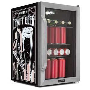 Klarstein Beersafe 70 Craft Beer Edition, frigider, 70 litri, ușa sticlă, inox imagine