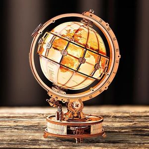 Puzzle 3D din lemn cu LED-uri Globe imagine