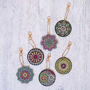 Pandantive cu diamante Mandala, set de 6 imagine