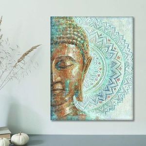 Tablou cu diamante Buddha în turcoaz 40 x 50 cm imagine