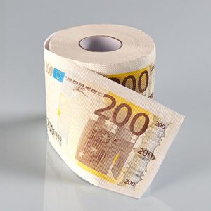 Hârtie igienică cu imprimare 200Euro imagine