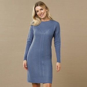 Rochie pulover cu model împletit imagine