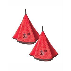 Set de 2 cârpe rotunde cu broderie ladybird imagine