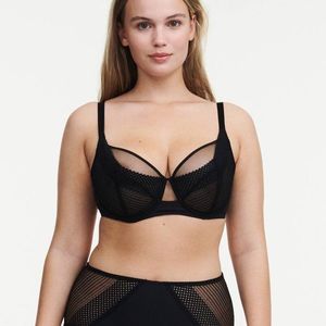 Sutien semipadded din țesătură tricotată și dantelă Play by Chantelle, cu armătură imagine