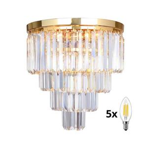 Plafonieră de cristal Brilagi MOZART 5xE14/40W/230V auriu imagine