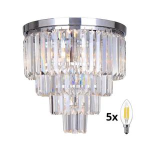 Plafonieră de cristal Brilagi MOZART 5xE14/40W/230V crom lucios imagine