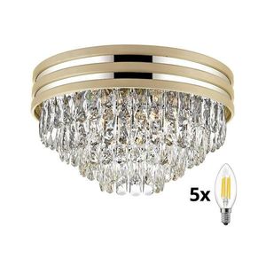 Plafonieră de cristal Brilagi VELURE 5xE14/40W/230V auriu imagine