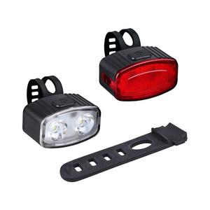 SET 2x lanternă LED reîncărcabilă dimabilă pentru bicicletă WN47 350mAh IP44 roșu/alb imagine