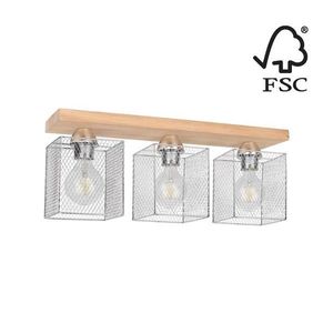 Plafonieră 8175374 NORMAN WOOD 3xE27/25W/230V stejar mat imagine